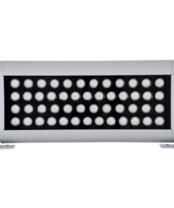 GloboStar® FLOOD-HENA 90446 Προβολέας Wall Washer για Φωτισμό Κτιρίων LED 48W 4080lm 30° AC 220-240V Αδιάβροχο IP67 Μ39 x Π6 x Υ17cm Αρχιτεκτονικό Πορτοκαλί 2200K – Ασημί – 3 Years Warranty