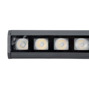 GloboStar® WASHER-PANDA 90582 Μπάρα Φωτισμού Ultra Slim Wall Washer LED 36W 3060lm 15° DC 24V Αδιάβροχο IP67 Μ100 x Π4 x Υ3.5cm Αρχιτεκτονικό Πορτοκαλί 2200K – Γκρι Ανθρακί – 3 Years Warranty