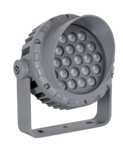 GloboStar® FLOOD-MENA 90336 Προβολέας Wall Washer με Αντιθαμβωτική Γρίλια για Φωτισμό Κτιρίων LED 24W 2040lm 30° AC 220-240V Αδιάβροχο IP67 L19.5 x W16 x H21cm Αρχιτεκτονικό Πορτοκαλί 2200K – Γκρι Ανθρακί – 3 Years Warranty