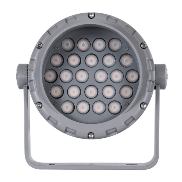 GloboStar® FLOOD-MENA 90336 Προβολέας Wall Washer με Αντιθαμβωτική Γρίλια για Φωτισμό Κτιρίων LED 24W 2040lm 30° AC 220-240V Αδιάβροχο IP67 L19.5 x W16 x H21cm Αρχιτεκτονικό Πορτοκαλί 2200K – Γκρι Ανθρακί – 3 Years Warranty
