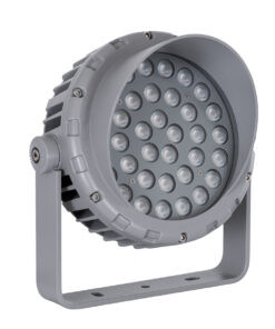 GloboStar® FLOOD-MENA 90337 Προβολέας Wall Washer με Αντιθαμβωτική Γρίλια για Φωτισμό Κτιρίων LED 36W 3060lm 30° AC 220-240V Αδιάβροχο IP67 L23.5 x W17.5 x H25.5cm Αρχιτεκτονικό Πορτοκαλί 2200K – Γκρι Ανθρακί – 3 Years Warranty