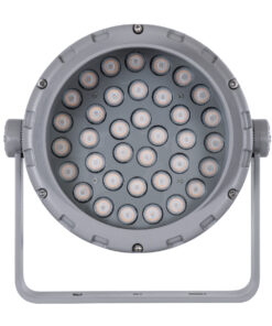 GloboStar® FLOOD-MENA 90337 Προβολέας Wall Washer με Αντιθαμβωτική Γρίλια για Φωτισμό Κτιρίων LED 36W 3060lm 30° AC 220-240V Αδιάβροχο IP67 L23.5 x W17.5 x H25.5cm Αρχιτεκτονικό Πορτοκαλί 2200K – Γκρι Ανθρακί – 3 Years Warranty