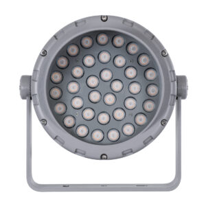 GloboStar® FLOOD-MENA 90337 Προβολέας Wall Washer με Αντιθαμβωτική Γρίλια για Φωτισμό Κτιρίων LED 36W 3060lm 30° AC 220-240V Αδιάβροχο IP67 L23.5 x W17.5 x H25.5cm Αρχιτεκτονικό Πορτοκαλί 2200K – Γκρι Ανθρακί – 3 Years Warranty