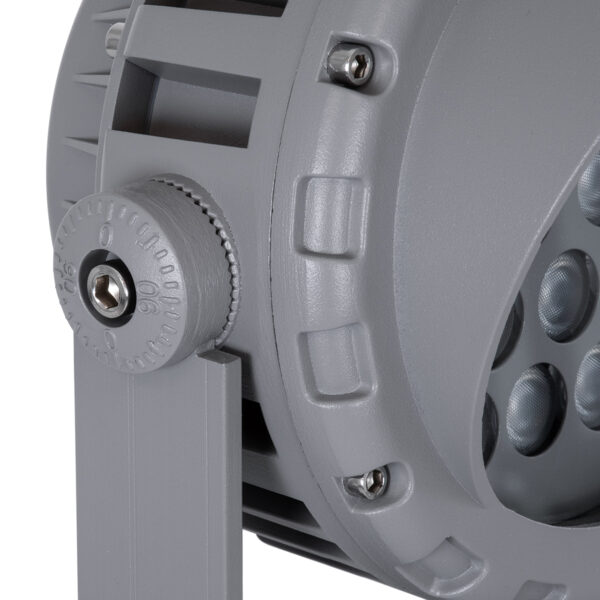GloboStar® FLOOD-MENA 90337 Προβολέας Wall Washer με Αντιθαμβωτική Γρίλια για Φωτισμό Κτιρίων LED 36W 3060lm 30° AC 220-240V Αδιάβροχο IP67 L23.5 x W17.5 x H25.5cm Αρχιτεκτονικό Πορτοκαλί 2200K – Γκρι Ανθρακί – 3 Years Warranty