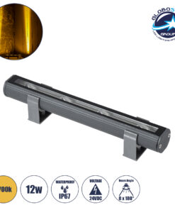 GloboStar® WINDOW-BARI 90587 Αρχιτεκτονικό Φωτιστικό Ανάδειξης Παραθύρων Window Light LED 12W 1080lm 8×180° DC 24V Αδιάβροχο IP67 L30 x W4 x H3.5cm Θερμό Λευκό 2700K – Γκρι Ανθρακί – 3 Years Warranty