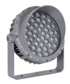 GloboStar® FLOOD-MENA 90338 Προβολέας Wall Washer με Αντιθαμβωτική Γρίλια για Φωτισμό Κτιρίων LED 48W 4080lm 30° AC 220-240V Αδιάβροχο IP67 L26 x W20 x H28.5cm Αρχιτεκτονικό Πορτοκαλί 2200K – Γκρι Ανθρακί – 3 Years Warranty