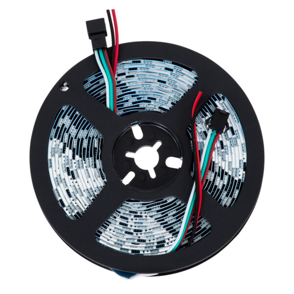 GloboStar® 90588 Digital Pixel Addressable Strip 3 PIN – Ψηφιακή Ταινία LED SMD 5050 14.4W/m 60LED/m 20PIXEL/m SPI/TTL Protocol IC WS2811/UCS16703 1296lm/m 120° DC 12V IP20 Θερμό Λευκό 2700K – Λευκό Σώμα – Μ5000 x Π10 x Υ2mm – Συσκευασία 5 Μέτρων – 5 Χρόνια Εγγύηση