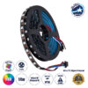 GloboStar® 90604 Digital Pixel Addressable Strip – Ψηφιακή Ταινία LED SMD 5050 14.4W/m 60LED/m 60PIXEL/m SPI/TTL Protocol IC TM1908 1152lm/m 120° DC 12V IP20 RGB – Μαύρο Σώμα – Μ5000 x Π10 x Υ2mm – Συσκευασία 5 Μέτρων – 5 Χρόνια Εγγύηση