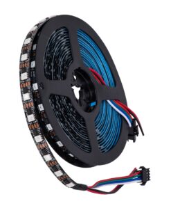 GloboStar® 90604 Digital Pixel Addressable Strip – Ψηφιακή Ταινία LED SMD 5050 14.4W/m 60LED/m 60PIXEL/m SPI/TTL Protocol IC TM1908 1152lm/m 120° DC 12V IP20 RGB – Μαύρο Σώμα – Μ5000 x Π10 x Υ2mm – Συσκευασία 5 Μέτρων – 5 Χρόνια Εγγύηση