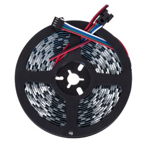 GloboStar® 90604 Digital Pixel Addressable Strip – Ψηφιακή Ταινία LED SMD 5050 14.4W/m 60LED/m 60PIXEL/m SPI/TTL Protocol IC TM1908 1152lm/m 120° DC 12V IP20 RGB – Μαύρο Σώμα – Μ5000 x Π10 x Υ2mm – Συσκευασία 5 Μέτρων – 5 Χρόνια Εγγύηση