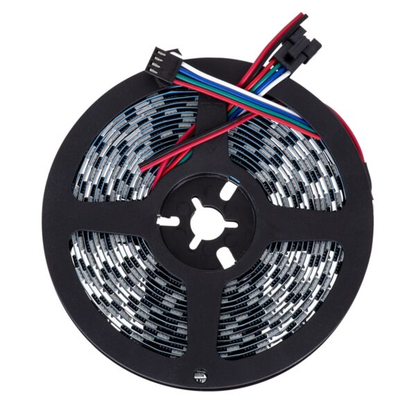 GloboStar® 90604 Digital Pixel Addressable Strip – Ψηφιακή Ταινία LED SMD 5050 14.4W/m 60LED/m 60PIXEL/m SPI/TTL Protocol IC TM1908 1152lm/m 120° DC 12V IP20 RGB – Μαύρο Σώμα – Μ5000 x Π10 x Υ2mm – Συσκευασία 5 Μέτρων – 5 Χρόνια Εγγύηση