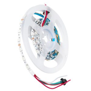 GloboStar® 90606 Digital Pixel Addressable Strip Ultra Slim – Nano Zig Zag S Ψηφιακή Ταινία LED SMD 5050 14.4W/m 60LED/m 20PIXEL/m SPI/TTL Protocol IC WS2812/SK6812 1152lm/m 120° DC 5V IP20 RGB – Λευκό Σώμα – Μ2000 x Π6 x Υ2mm – Συσκευασία 2 Μέτρων – 5 Χρόνια Εγγύηση