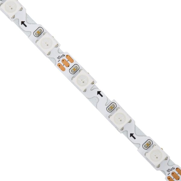 GloboStar® 90606 Digital Pixel Addressable Strip Ultra Slim – Nano Zig Zag S Ψηφιακή Ταινία LED SMD 5050 14.4W/m 60LED/m 20PIXEL/m SPI/TTL Protocol IC WS2812/SK6812 1152lm/m 120° DC 5V IP20 RGB – Λευκό Σώμα – Μ2000 x Π6 x Υ2mm – Συσκευασία 2 Μέτρων – 5 Χρόνια Εγγύηση