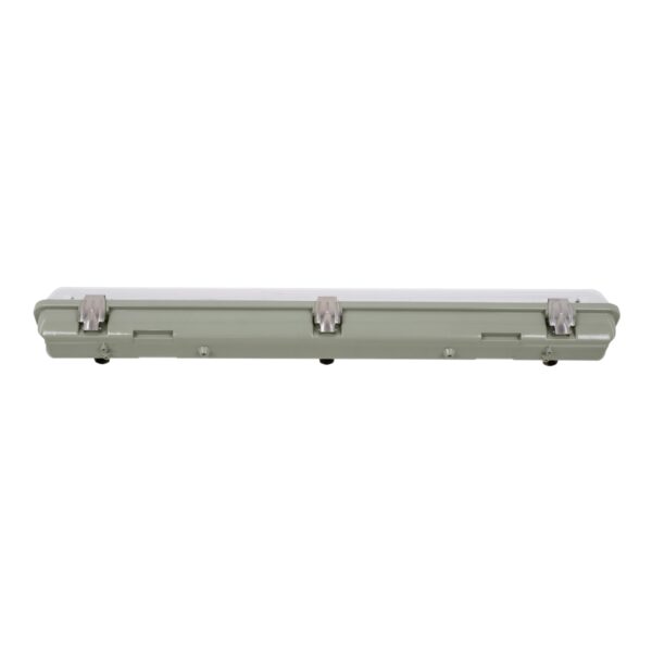 GloboStar® 90610 1 x 60cm T8 Tri-Proof Πλαστικό PC Σκαφάκι με Μεταλλικά Clips για Λάμπα Φθορίου LED Τροφοδοσίας Ενός Άκρου Αδιάβροχο IP65