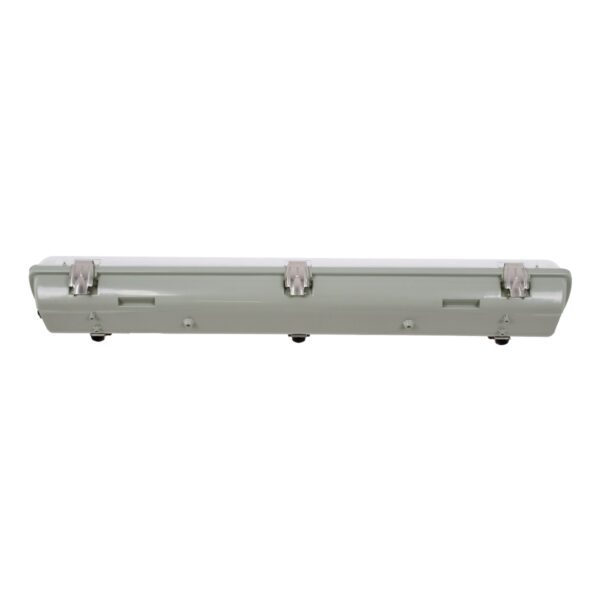 GloboStar® 90611 2 x 60cm T8 Tri-Proof Πλαστικό PC Σκαφάκι με Μεταλλικά Clips για 2 x Λάμπες Φθορίου LED Τροφοδοσίας Ενός Άκρου Αδιάβροχο IP65