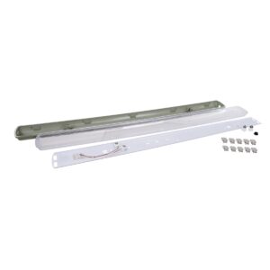 GloboStar® 90612 1 x 120cm T8 Tri-Proof Πλαστικό PC Σκαφάκι με Μεταλλικά Clips για Λάμπα Φθορίου LED Τροφοδοσίας Ενός Άκρου Αδιάβροχο IP65