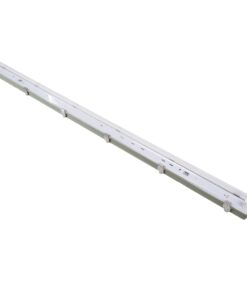 GloboStar® 90614 1 x 150cm T8 Tri-Proof Πλαστικό PC Σκαφάκι με Μεταλλικά Clips για Λάμπα Φθορίου LED Τροφοδοσίας Ενός Άκρου Αδιάβροχο IP65