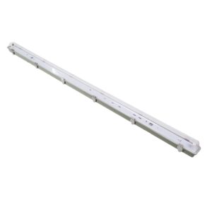GloboStar® 90614 1 x 150cm T8 Tri-Proof Πλαστικό PC Σκαφάκι με Μεταλλικά Clips για Λάμπα Φθορίου LED Τροφοδοσίας Ενός Άκρου Αδιάβροχο IP65