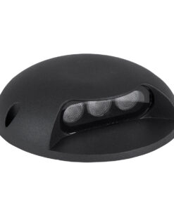 GloboStar® STEP-LUNA 90618 Επιφανειακό Φωτιστικό Σκαλοπατιού – Διαδρόμου LED 6W 600lm 10° DC 24V Αδιάβροχο IP65 Φ12 x Υ3cm Πολύχρωμο RGB DMX512 – Μαύρο – 3 Years Warranty