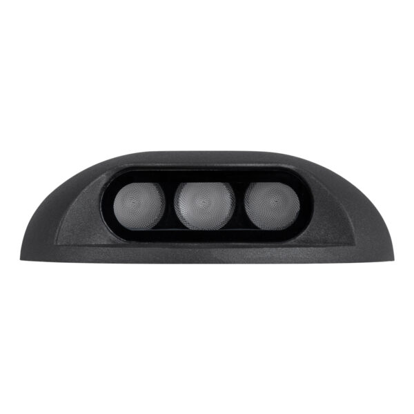 GloboStar® STEP-LUNA 90618 Επιφανειακό Φωτιστικό Σκαλοπατιού – Διαδρόμου LED 6W 600lm 10° DC 24V Αδιάβροχο IP65 Φ12 x Υ3cm Πολύχρωμο RGB DMX512 – Μαύρο – 3 Years Warranty