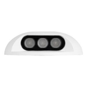 GloboStar® STEP-LUNA 90619 Επιφανειακό Φωτιστικό Σκαλοπατιού – Διαδρόμου LED 3W 330lm 10° DC 24V Αδιάβροχο IP65 Φ12 x Υ3cm Θερμό Λευκό 3000K – Λευκό – 3 Years Warranty