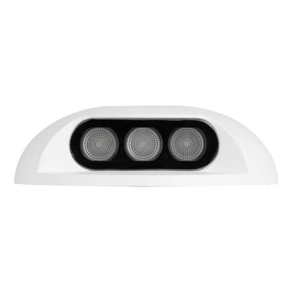 GloboStar® STEP-LUNA 90619 Επιφανειακό Φωτιστικό Σκαλοπατιού – Διαδρόμου LED 3W 330lm 10° DC 24V Αδιάβροχο IP65 Φ12 x Υ3cm Θερμό Λευκό 3000K – Λευκό – 3 Years Warranty