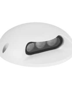 GloboStar® STEP-LUNA 90620 Επιφανειακό Φωτιστικό Σκαλοπατιού – Διαδρόμου LED 3W 345lm 10° DC 24V Αδιάβροχο IP65 Φ12 x Υ3cm Φυσικό Λευκό 4500K – Λευκό – 3 Years Warranty