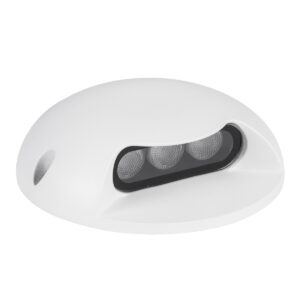 GloboStar® STEP-LUNA 90621 Επιφανειακό Φωτιστικό Σκαλοπατιού – Διαδρόμου LED 6W 600lm 10° DC 24V Αδιάβροχο IP65 Φ12 x Υ3cm Πολύχρωμο RGB DMX512 – Λευκό – 3 Years Warranty