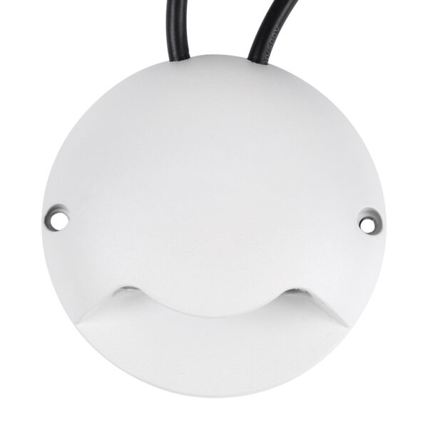 GloboStar® STEP-LUNA 90621 Επιφανειακό Φωτιστικό Σκαλοπατιού – Διαδρόμου LED 6W 600lm 10° DC 24V Αδιάβροχο IP65 Φ12 x Υ3cm Πολύχρωμο RGB DMX512 – Λευκό – 3 Years Warranty