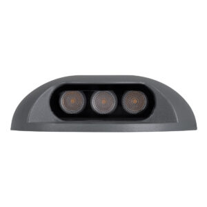 GloboStar® STEP-LUNA 90623 Επιφανειακό Φωτιστικό Σκαλοπατιού – Διαδρόμου LED 3W 345lm 10° DC 24V Αδιάβροχο IP65 Φ12 x Υ3cm Φυσικό Λευκό 4500K – Γκρι Ανθρακί – 3 Χρόνια Εγγύηση