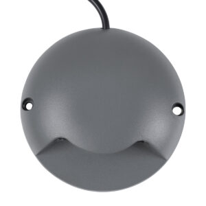 GloboStar® STEP-LUNA 90623 Επιφανειακό Φωτιστικό Σκαλοπατιού – Διαδρόμου LED 3W 345lm 10° DC 24V Αδιάβροχο IP65 Φ12 x Υ3cm Φυσικό Λευκό 4500K – Γκρι Ανθρακί – 3 Χρόνια Εγγύηση