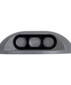 GloboStar® STEP-LUNA 90624 Επιφανειακό Φωτιστικό Σκαλοπατιού – Διαδρόμου LED 6W 600lm 10° DC 24V Αδιάβροχο IP65 Φ12 x Υ3cm Πολύχρωμο RGB DMX512 – Γκρι Ανθρακί – 3 Years Warranty