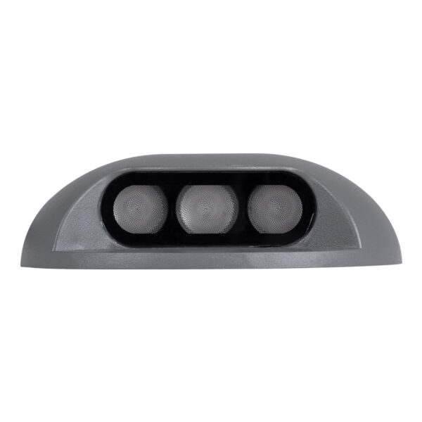 GloboStar® STEP-LUNA 90624 Επιφανειακό Φωτιστικό Σκαλοπατιού – Διαδρόμου LED 6W 600lm 10° DC 24V Αδιάβροχο IP65 Φ12 x Υ3cm Πολύχρωμο RGB DMX512 – Γκρι Ανθρακί – 3 Years Warranty