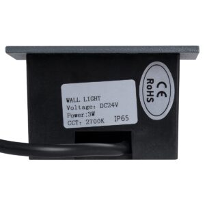 GloboStar® STEP-MINA 90626 Χωνευτό Φωτιστικό Σκαλοπατιού – Διαδρόμου LED 3W 330lm 30° DC 24V Αδιάβροχο IP65 Μ8.3 x Π8.3 x Υ5cm Θερμό Λευκό 2700K – Λευκό – 3 Years Warranty