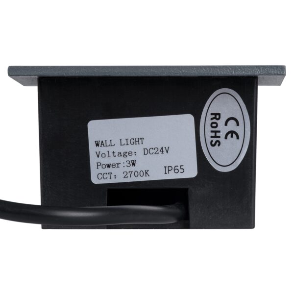 GloboStar® STEP-MINA 90626 Χωνευτό Φωτιστικό Σκαλοπατιού – Διαδρόμου LED 3W 330lm 30° DC 24V Αδιάβροχο IP65 Μ8.3 x Π8.3 x Υ5cm Θερμό Λευκό 2700K – Λευκό – 3 Years Warranty