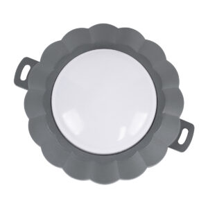 GloboStar® WALLLIGHT-MONA 90628 Φωτιστικό Τοίχου – Απλίκα Point Light LED 6W 660lm 360° DC 24V Αδιάβροχο IP65 Φ11 x Υ6.5cm Θερμό Λευκό 3000K – Γκρι Ανθρακί – 3 Years Warranty