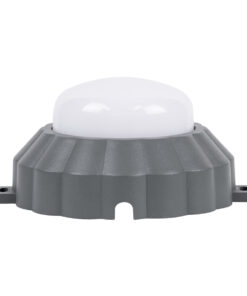 GloboStar® WALLLIGHT-MONA 90628 Φωτιστικό Τοίχου – Απλίκα Point Light LED 6W 660lm 360° DC 24V Αδιάβροχο IP65 Φ11 x Υ6.5cm Θερμό Λευκό 3000K – Γκρι Ανθρακί – 3 Years Warranty