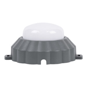 GloboStar® WALLLIGHT-MONA 90628 Φωτιστικό Τοίχου – Απλίκα Point Light LED 6W 660lm 360° DC 24V Αδιάβροχο IP65 Φ11 x Υ6.5cm Θερμό Λευκό 3000K – Γκρι Ανθρακί – 3 Years Warranty