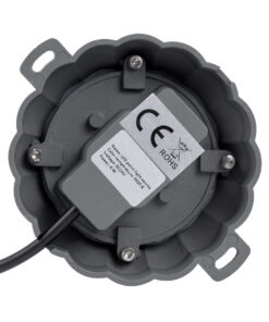 GloboStar® WALLLIGHT-MONA 90628 Φωτιστικό Τοίχου – Απλίκα Point Light LED 6W 660lm 360° DC 24V Αδιάβροχο IP65 Φ11 x Υ6.5cm Θερμό Λευκό 3000K – Γκρι Ανθρακί – 3 Years Warranty