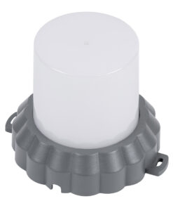 GloboStar® WALLLIGHT-MONA 90629 Φωτιστικό Τοίχου – Απλίκα Point Light LED 12W 1320lm 360° DC 24V Αδιάβροχο IP65 Φ13 x Υ12.5cm Θερμό Λευκό 3000K – Γκρι Ανθρακί – 3 Years Warranty