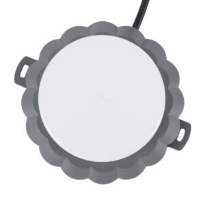 GloboStar® WALLLIGHT-MONA 90629 Φωτιστικό Τοίχου – Απλίκα Point Light LED 12W 1320lm 360° DC 24V Αδιάβροχο IP65 Φ13 x Υ12.5cm Θερμό Λευκό 3000K – Γκρι Ανθρακί – 3 Years Warranty