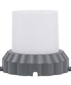 GloboStar® WALLLIGHT-MONA 90629 Φωτιστικό Τοίχου – Απλίκα Point Light LED 12W 1320lm 360° DC 24V Αδιάβροχο IP65 Φ13 x Υ12.5cm Θερμό Λευκό 3000K – Γκρι Ανθρακί – 3 Years Warranty