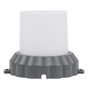 GloboStar® WALLLIGHT-MONA 90629 Φωτιστικό Τοίχου – Απλίκα Point Light LED 12W 1320lm 360° DC 24V Αδιάβροχο IP65 Φ13 x Υ12.5cm Θερμό Λευκό 3000K – Γκρι Ανθρακί – 3 Years Warranty