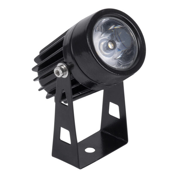 GloboStar® SPOT-TOLA 90631 Σποτ Φωτισμου Wall Washer LED 1W 110lm 10° DC 24V Αδιάβροχο IP65 Φ5 x Υ9cm Θερμό Λευκό 3000K – Μαύρο – 3 Years Warranty