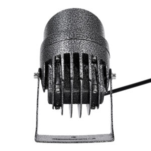 GloboStar® SPOT-XENIA 90632 Σποτ Φωτισμου Wall Washer LED 16W 1440lm 3° DC 24V Αδιάβροχο IP65 Φ9 x Υ12cm Θερμό Λευκό 3000K – Σφυρήλατο Γκρι – 3 Years Warranty