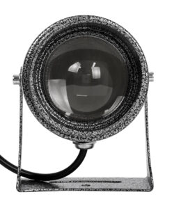 GloboStar® SPOT-XENIA 90634 Σποτ Φωτισμου Wall Washer LED 16W 1280lm 3° dc 24V Αδιάβροχο IP65 Φ9 x Υ12cm Μπλε – Σφυρήλατο Γκρι – 3 Years Warranty