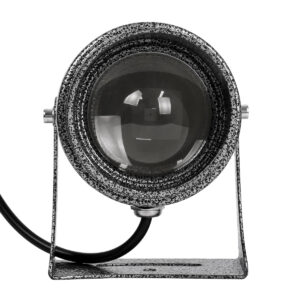 GloboStar® SPOT-XENIA 90634 Σποτ Φωτισμου Wall Washer LED 16W 1280lm 3° dc 24V Αδιάβροχο IP65 Φ9 x Υ12cm Μπλε – Σφυρήλατο Γκρι – 3 Years Warranty