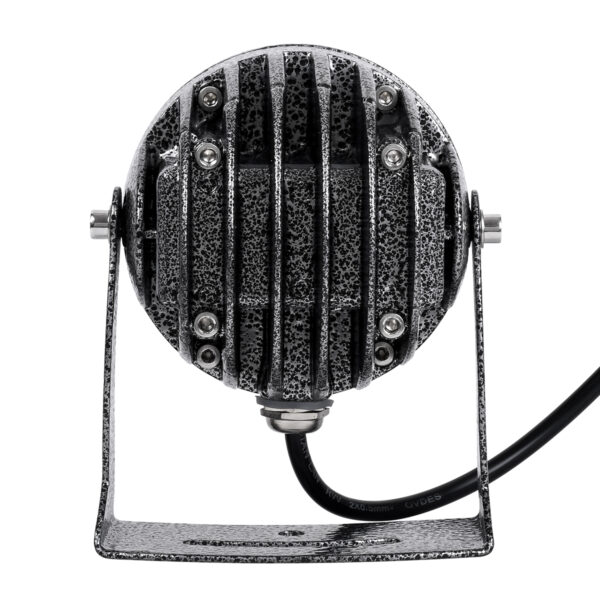 GloboStar® SPOT-XENIA 90634 Σποτ Φωτισμου Wall Washer LED 16W 1280lm 3° dc 24V Αδιάβροχο IP65 Φ9 x Υ12cm Μπλε – Σφυρήλατο Γκρι – 3 Years Warranty