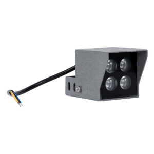 GloboStar® SPOT-JENA 90635 Σποτ Φωτισμου Wall Washer LED 8W 880lm 8° AC 220-240V Αδιάβροχο IP65 Μ8.5 x Π7.3 x Υ9.5cm Θερμό Λευκό 3000K – Γκρι Ανθρακί – 3 Years Warranty