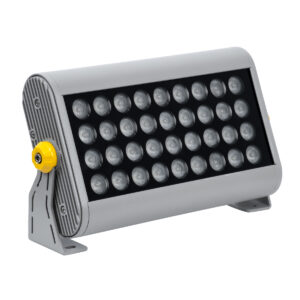 GloboStar® FLOOD-HENA 90639 Προβολέας Wall Washer για Φωτισμό Κτιρίων LED 36W 3240lm 30° AC 220-240V Αδιάβροχο IP65 Μ30 x Π6 x Υ17cm Θερμό Λευκό 3000K – Ασημί – 3 Years Warranty